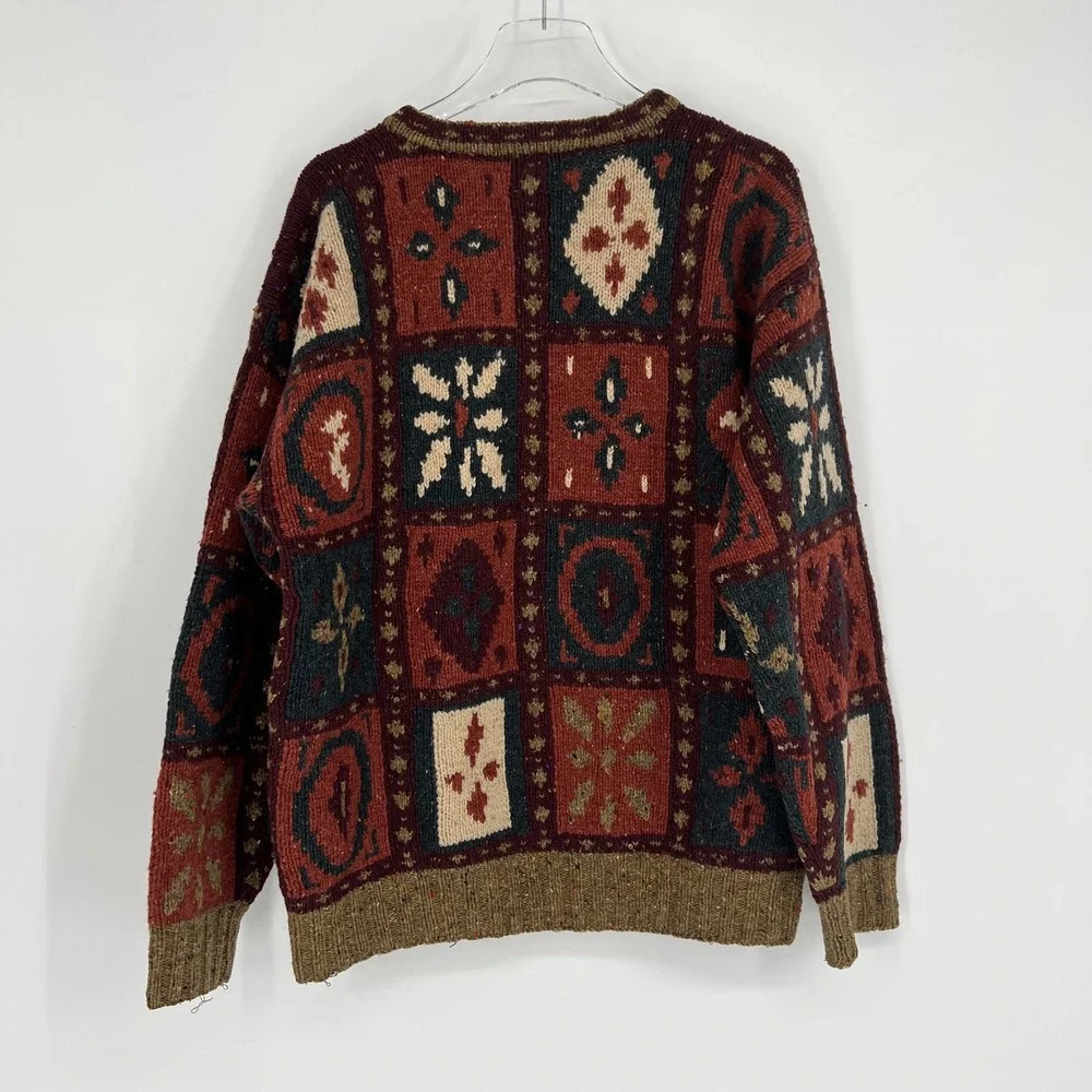 Vtg Abercrombie & Fitch‎ Sweater Mens L Wool Knit Country Clothes 90s Grandpa